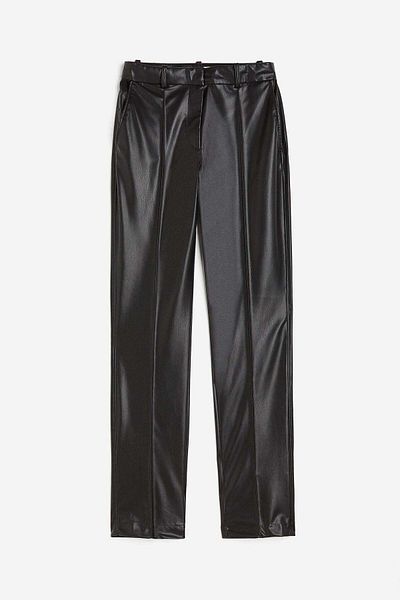 H&M Slim coated trousers