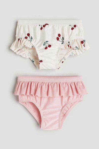 H&M 2-pack Flounce-trimmed Swim Pants