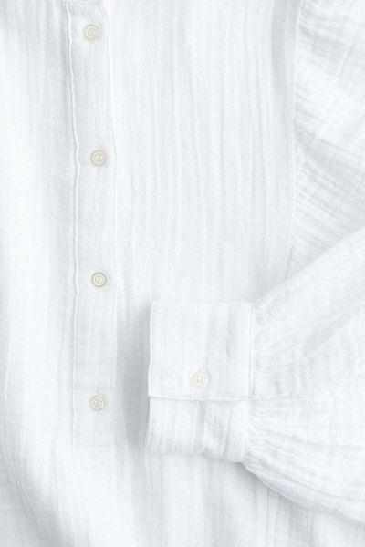 H&M Batwing-sleeved muslin blouse