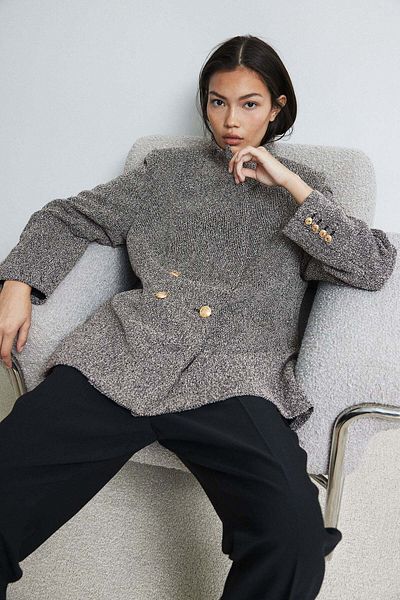 H&M Textured-weave blazer