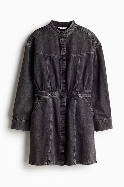 H&M Long-sleeved denim dress