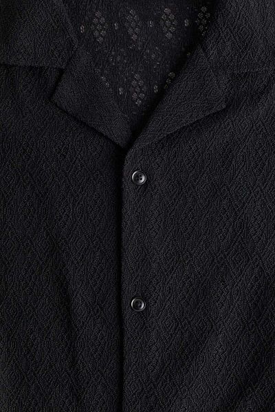 H&M Regular Fit Lace Resort Shirt