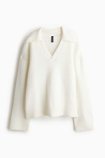H&M Collared fine-knit jumper