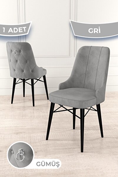 Canisa Concept Pare Serisi, 1.sınıf Babyface Ithal Kumaş Gri Sandalye , Siyah...