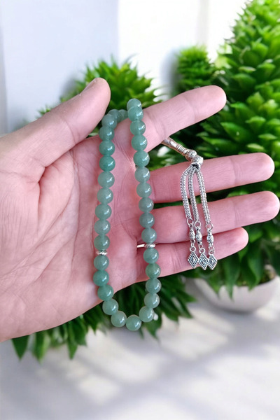 Zodyak Doğal Taş Aventurine Prayer Beads 33' Luxury Prayer Beads Γνήσια φυσικ...