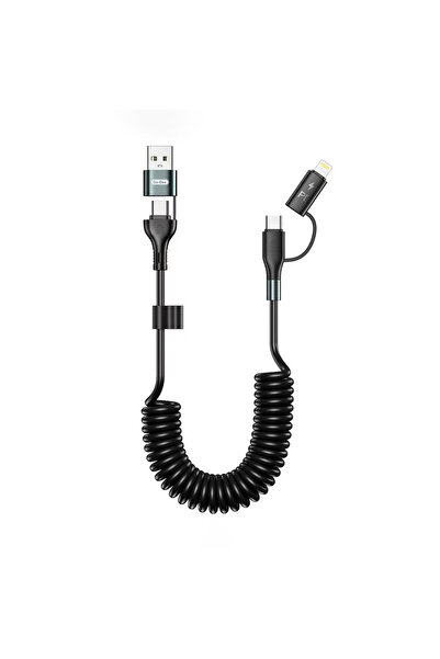 Go-Des Go Des GD-UC805 4in1 Type-C+USB-A to Type-C+Lightning Sarmal PD Şarj v...