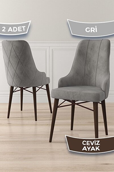 Canisa Neta Serisi, 1.sınıf Babyface Kumaş Sandalye, Ceviz Gürgen Ayak, 2 Ade...