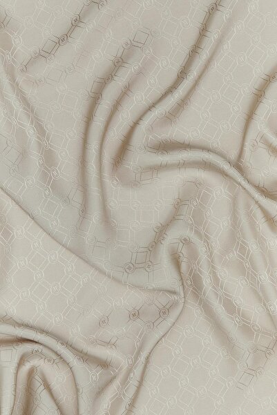 Vakko Special Series Monogram Jacquard Scarf 40843-Mink