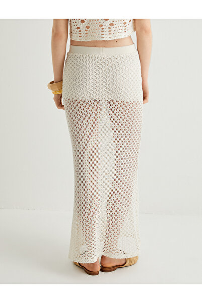 Koton X Melis Ağazat - Uzun Kroşe Etek Ajurlu Kısa Astarlı