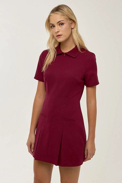 Hiccup Rochie mini plisată cu gât polo
