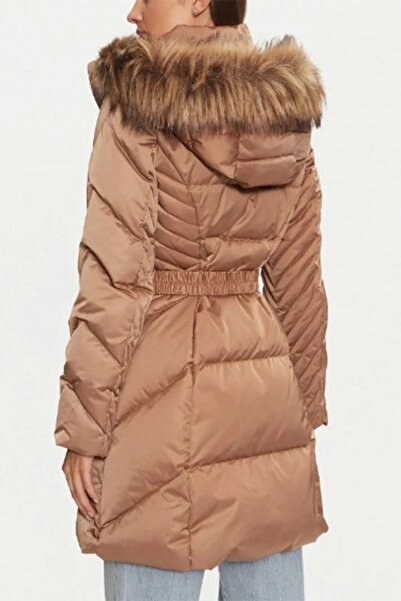 Guess NEW OLGA MEDIUM REAL Kadın Kahverengi Mont W4BL40WEX52-G1DQ