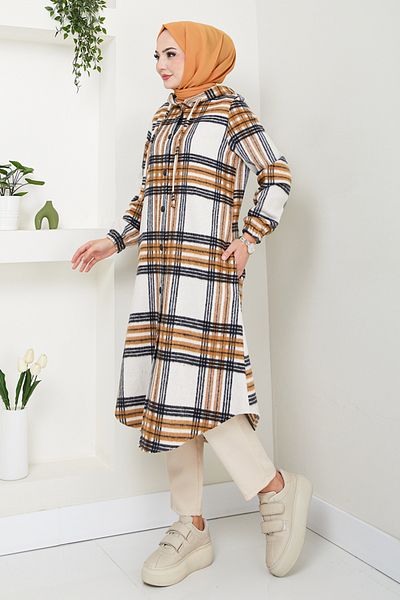 ModaMerve Καρό καπέλο Vision Hooded - 6910S982-M
