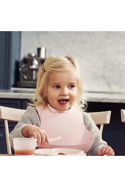 BabyBjörn Soft Baby Bib Powder Pink