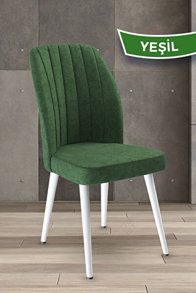 Platinum Series Top Quality Kitchen Chair Khaki Green Chair with Metal White Skeleton