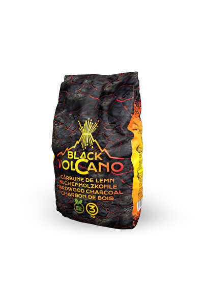 Miklos Steel BLACK VOLCANO İTHAL ODUN KÖMÜRÜ MANGAL ŞÖMİNE VE SOBA 3 KG KOKUS...