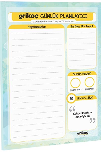 Gri Koç Planlama Defteri & Günlük Planlayıcı Seti