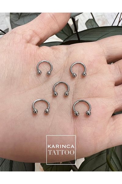 Karınca Piercing 5 Pieces 8 mm Smiley Septum Nose Eyebrow Lip Helix Cartilage Tragus Piercing