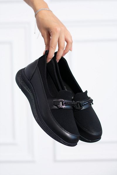 Moda Amour Ashley Black Pantofi de zi cu zi pentru sport ortopedici pentru femei