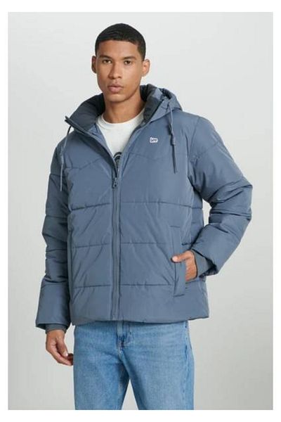 Lee Hooded Regular Fit Blue Men's Puffer Coat L88BNYA66