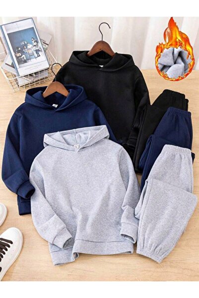 MORNİNG KİDS 6-Piece Hooded Hooded Sweatshirt-Tracksuit Set for Girls-Boys (G...