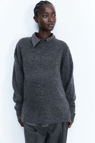 H&M MAMA Slit-hem jumper