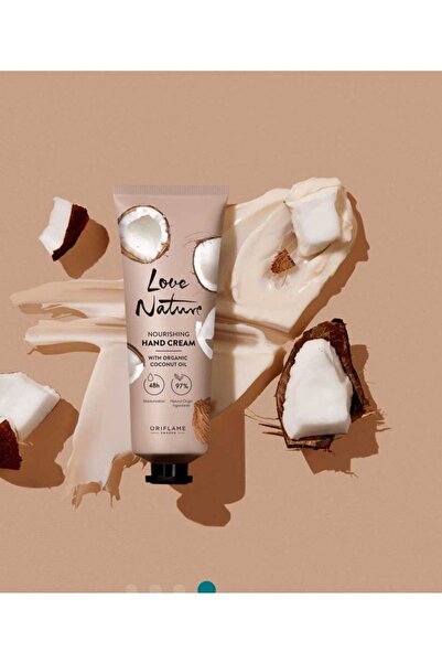 Oriflame كريم لوف نيتشر المرطب لليدين بزيت جوز الهند العضوي 41338