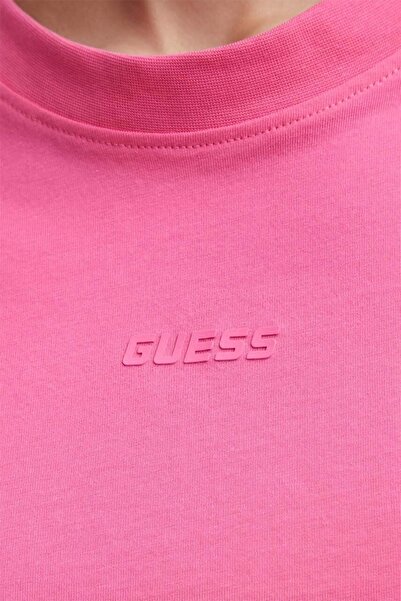 Guess Γυναικείο μπλουζάκι με ροζ λογότυπο Britney