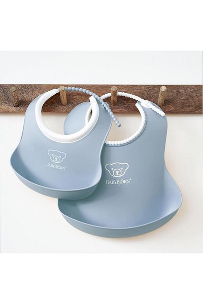 BabyBjörn Powder Blue Soft Bib Set