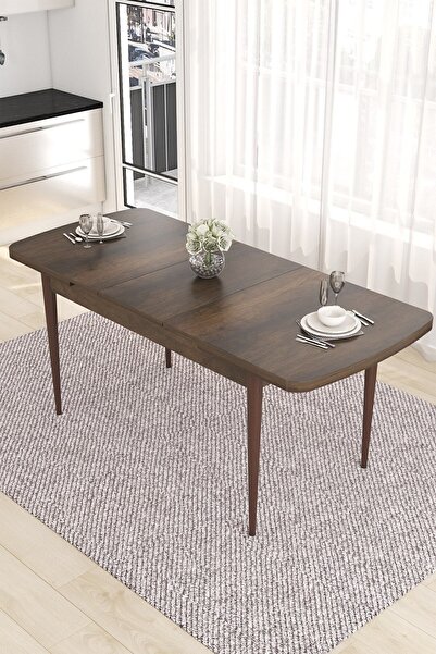 Canisa Are Serisi 80x132 Mdf Açılabilir Barok Ahşap Desen Yemek Masası