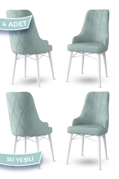 Canisa Neta Serisi, 1.sınıf Babyface Kumaş Sandalye, Beyaz Gürgen Ayak, 4 Ade...