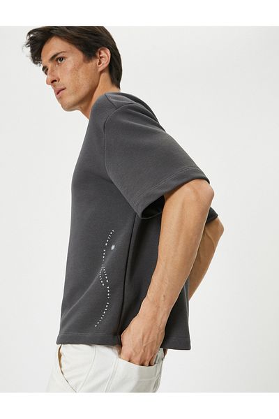 Koton Μπλουζάκι με κοντό μανίκι Oversize - Τυπωμένο