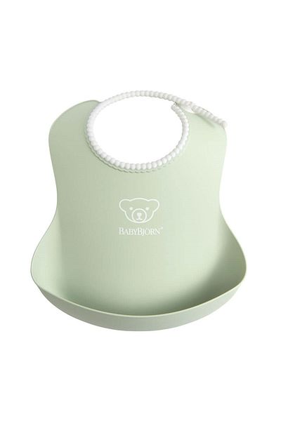BabyBjörn Soft Baby Bib Set of 2 - Powder Green / Pink