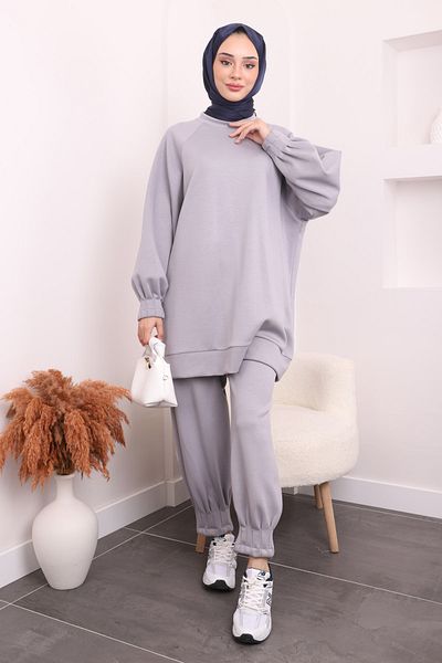 İmajButik Γκρι Σετ με ραβδώσεις χεριών και ποδιών
