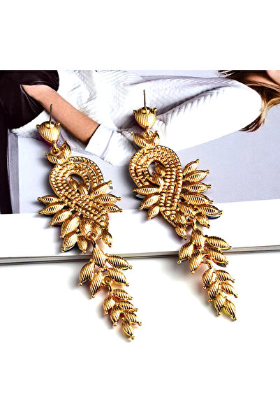 begüm jewelery ROSE GOLD SALLANTILI KRİSTAL TASARIM KÜPE