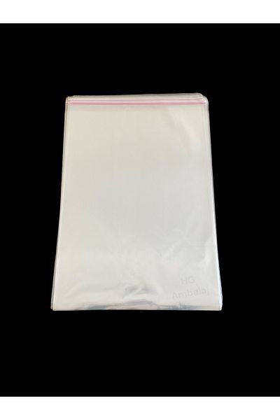 MERT AMBALAJ ÜRÜNLERİ 50 Pcs Banded Opp Gelatin Bag - Transparent and Adhesive 40X55*5