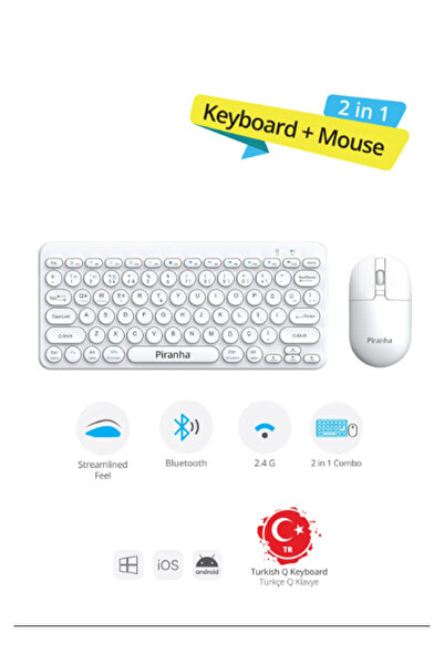 WENTER Kablosuz Türkçe Q Klavye ve Mouse Seti