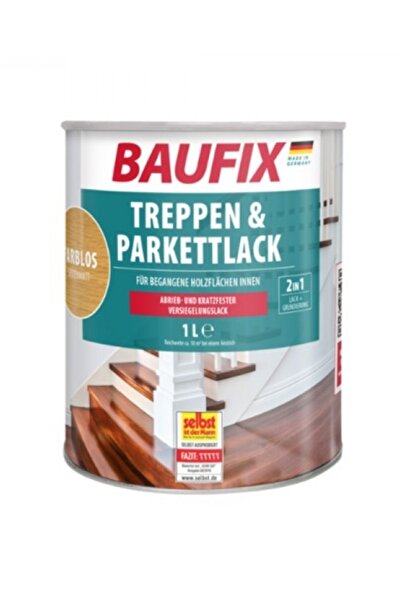 BAUFİX Baufix Treppen&Parkettlack Su Bazlı  Mat 2.5 Litre , mat parke ve merdiven cilası