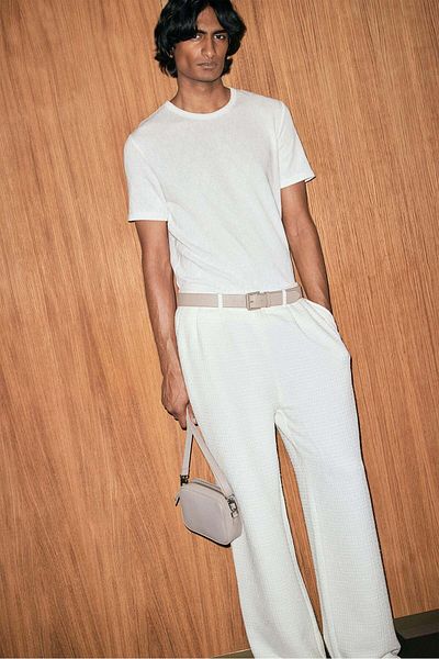 H&M Slim Fit Textured T-Shirt