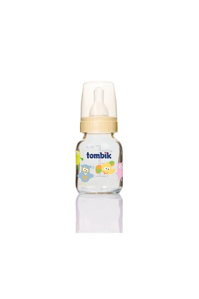 Tombik Cam Biberon 100 Ml Şaşkın Hayvan-Ekru