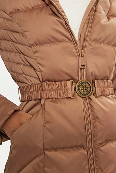 Guess NEW OLGA MEDIUM REAL Kadın Kahverengi Mont W4BL40WEX52-G1DQ