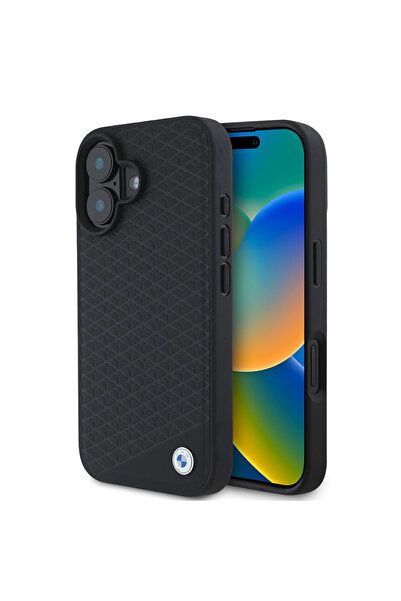 BMW iPhone 16 Uyumlu Kılıf BMW  Lisanslı Magsafe Şarj Özellikli Metal Logolu ...