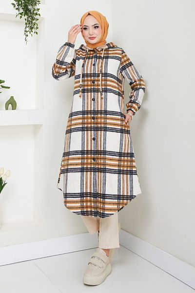 ModaMerve Καρό καπέλο Vision Hooded - 6910S982-M