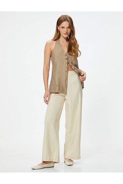 Koton Modalhose mit weitem Bein und hoher Taille