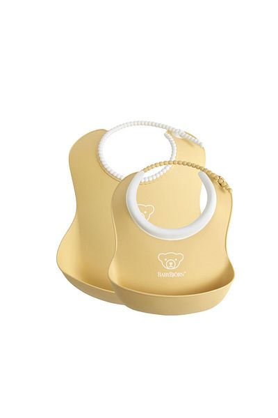 BabyBjörn Soft Plastic Bib Set / Powder Yellow