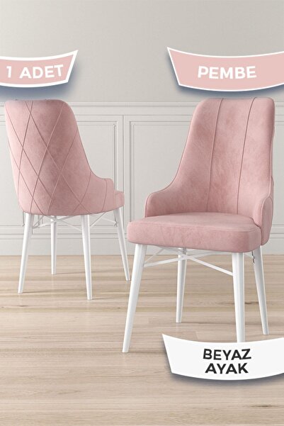 Canisa Concept Neta Serisi, 1.sınıf Babyface Kumaş Pembe Sandalye, Beyaz Gürgen Ayak