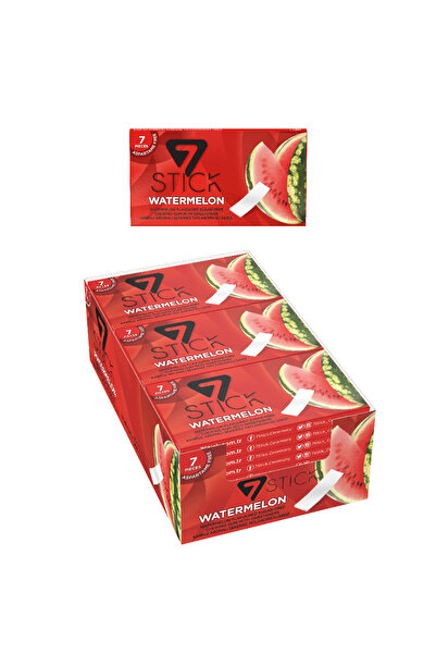 7 STICK Şekersiz 7'li Karpuz Aromalı Sakız 14,5gr (24 ADET)