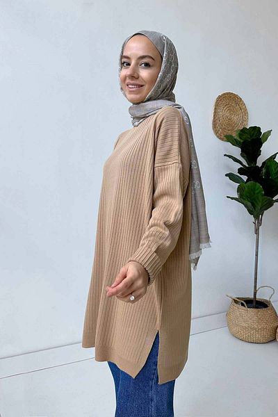 Ka Hijab Anje Hijab Knitwear Tunic - Camel