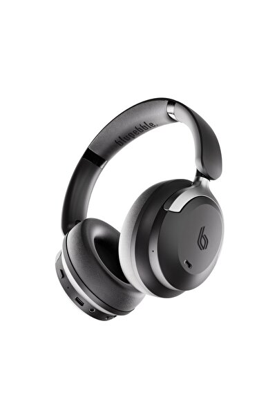 BLUPEBBLE سماعات رأس رقمية قابلة للطي مع خاصية إلغاء الضوضاء C80 باللون الأسو...