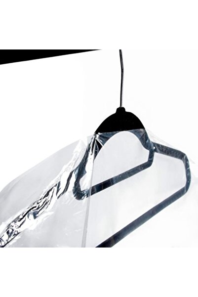 BossPack Şeffaf Elbise Poşeti (60 X 150 CM) Askı Delikli Koruyucu Naylon Torba (10 ADET)