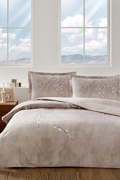 Özdilek Sakura Double Fitted Sheet Duvet Cover Set